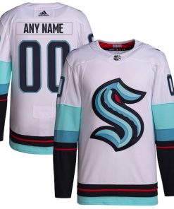 Seattle Kraken adidas  Away  Primegreen Authentic Custom Jersey - White