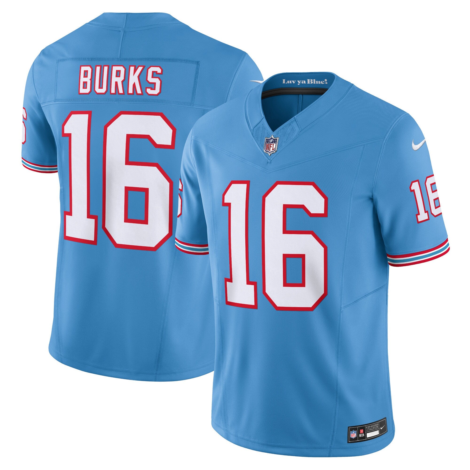 Treylon Burks Tennessee Titans Nike Vapor F.U.S.E. Limited Jersey - Navy/Light Blue - Image 4