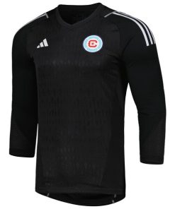 Alternative view of Chicago Fire adidas 2024 Goalkeeper Long Sleeve Replica Jersey - Black