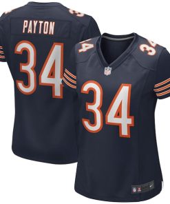 Alternative view of Walter Payton Chicago Bears Nike Women's Game Retired Player Jersey - Navy/Orange