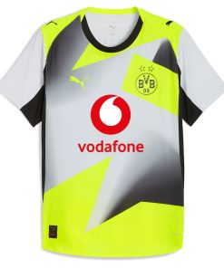 Alternative view of Borussia Dortmund Puma 2025/26 Away Authentic Jersey - Gray/Yellow