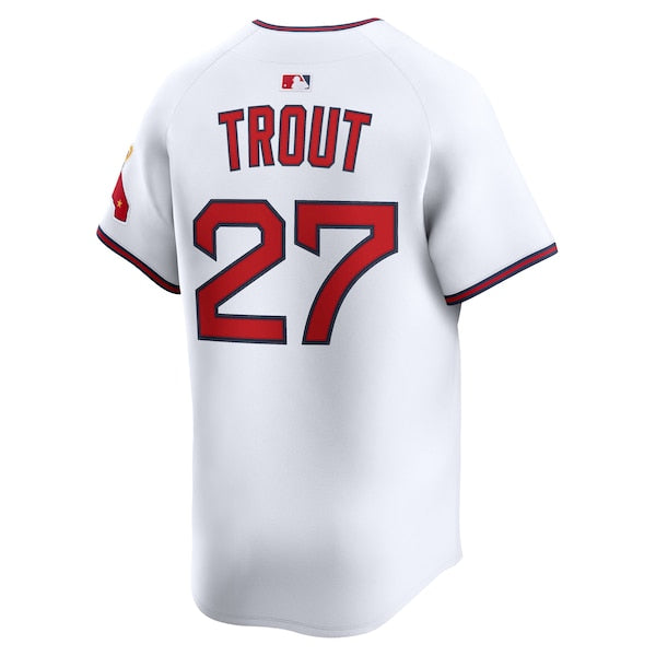 Mike Trout Los Angeles Angels Nike Alternate Limited Jersey - White - Image 3