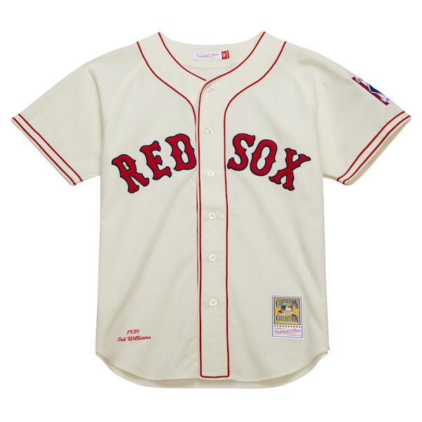 Ted Williams Boston Red Sox Cooperstown Collection 1939 Authentic Jersey - Cream - Image 2