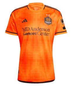 Alternative view of Houston Dynamo FC adidas 2024 El Sol Authentic Custom Jersey - Orange