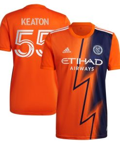 Keaton Parks New York City FC adidas 2023 The Volt Kit Replica Player Jersey - Orange