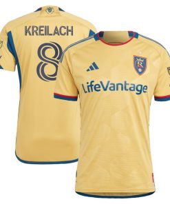 Damir Kreilach Real Salt Lake adidas 2024 The Beehive State Kit Authentic Player Jersey - Gold