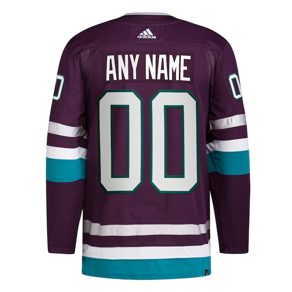 Anaheim Ducks adidas Alternate 30th Anniversary Primegreen Authentic Custom Jersey - Purple - Image 3