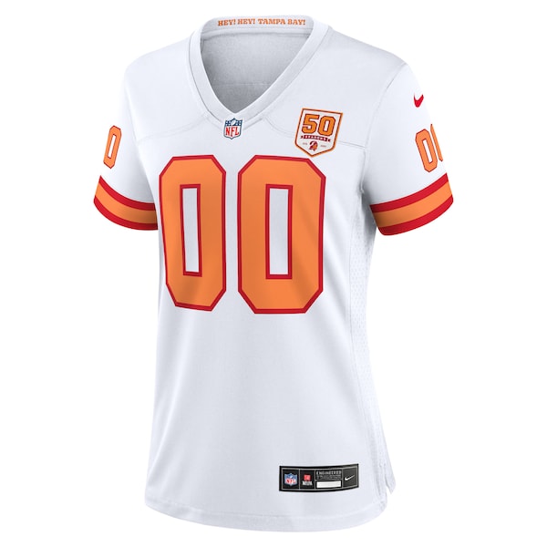 '76 Tampa Bay Buccaneers Nike Women's 50th Season Alternate Custom Game Jersey - White/Red - Image 3
