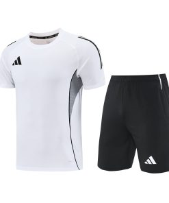 Adidas Short Sleeve Training Jersey Set - AD09- White/Black