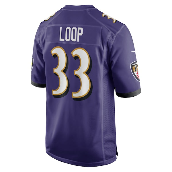 Tyler Loop Baltimore Ravens Nike Team Game Jersey - Purple - Image 3