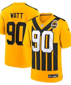 T.J. Watt Pittsburgh Steelers Nike Alternate 1933 Throwback Game Jersey - Gold/Black/White