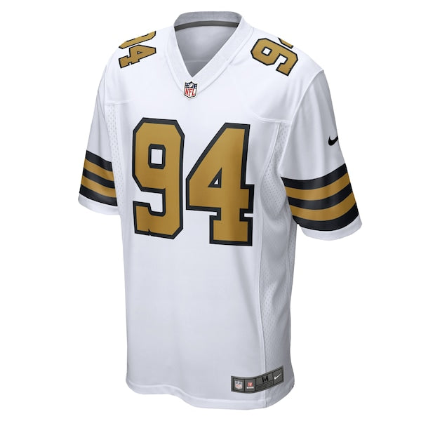 Cameron Jordan New Orleans Saints Nike Alternate Game Jersey - White/Black - Image 6