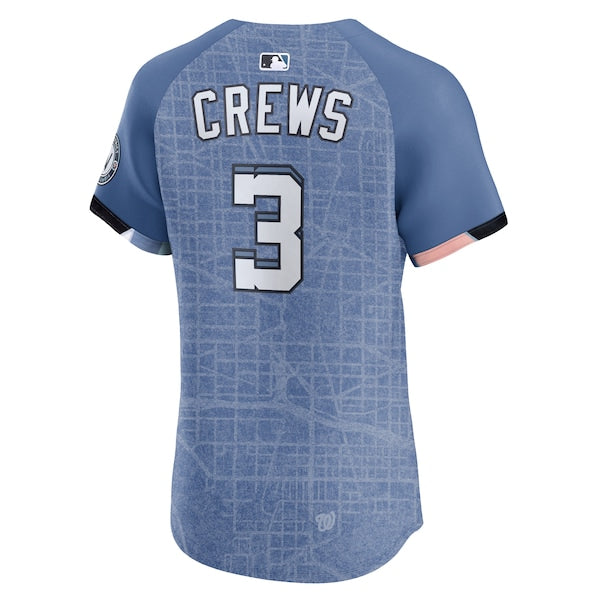 Dylan Crews Washington Nationals Nike 2025 City Connect Elite Player Jersey - Blue - Image 3