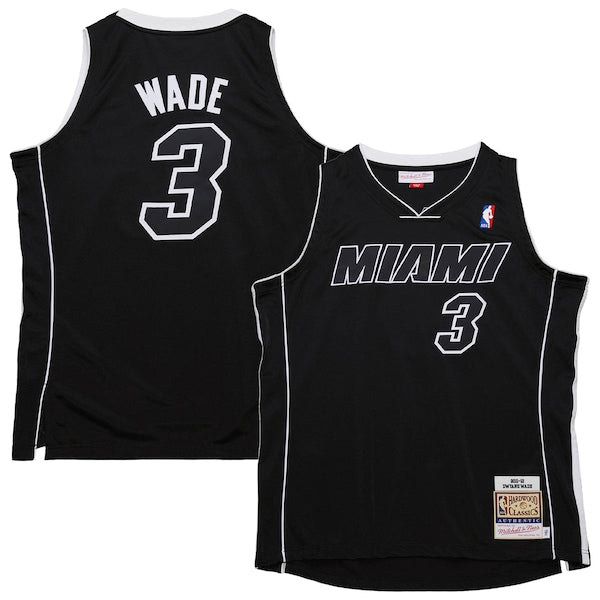 Dwyane Wade Miami Heat 2011/12 Hardwood Classics Authentic Jersey - Black