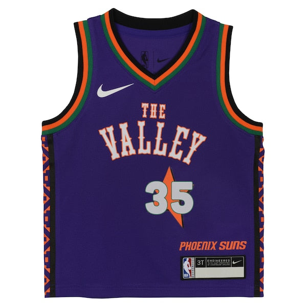 Kevin Durant Phoenix Suns Nike Preschool 2024/25 Swingman Player Jersey - City Edition - Purple - Image 2