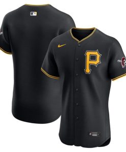 Pittsburgh Pirates Nike Alternate Vapor Premier Elite Patch Jersey - Black
