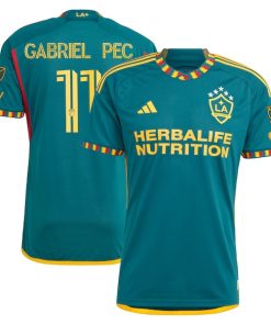 Gabriel Pec LA Galaxy adidas 2024 LA Kit Authentic Player Jersey - Green