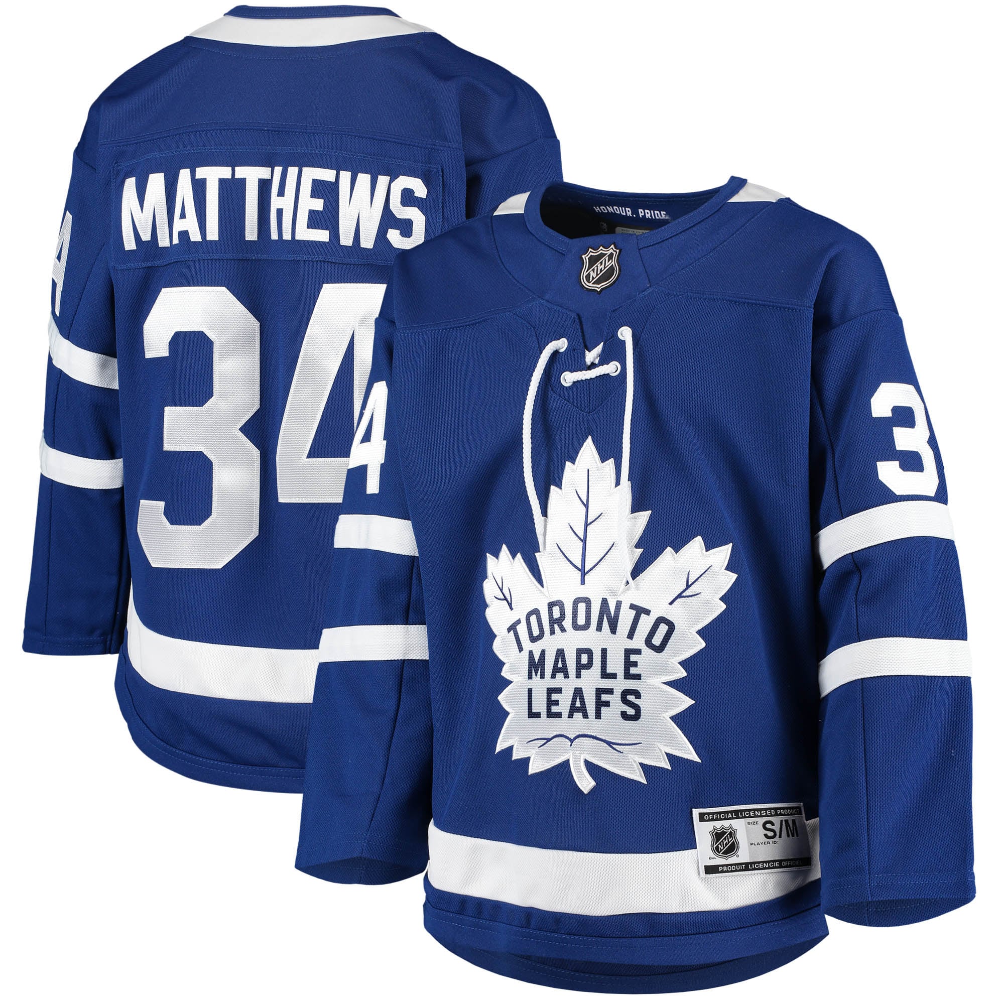 Auston Matthews Toronto Maple Leafs Youth Alternate Premier Player Jersey - Black/Blue - Image 4