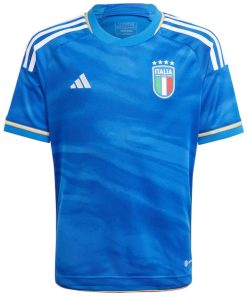 Alternative view of Italy National Team adidas Youth 2023 Home Replica Jersey - Blue