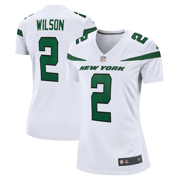 Zach Wilson New York Jets Nike Women's Player Jersey - White/Black/Green - Image 2