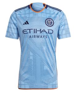 Alternative view of Santiago Rodr¨ªguez New York City FC adidas 2024 The Interboro Kit Replica Player Jersey?¨C Light Blue