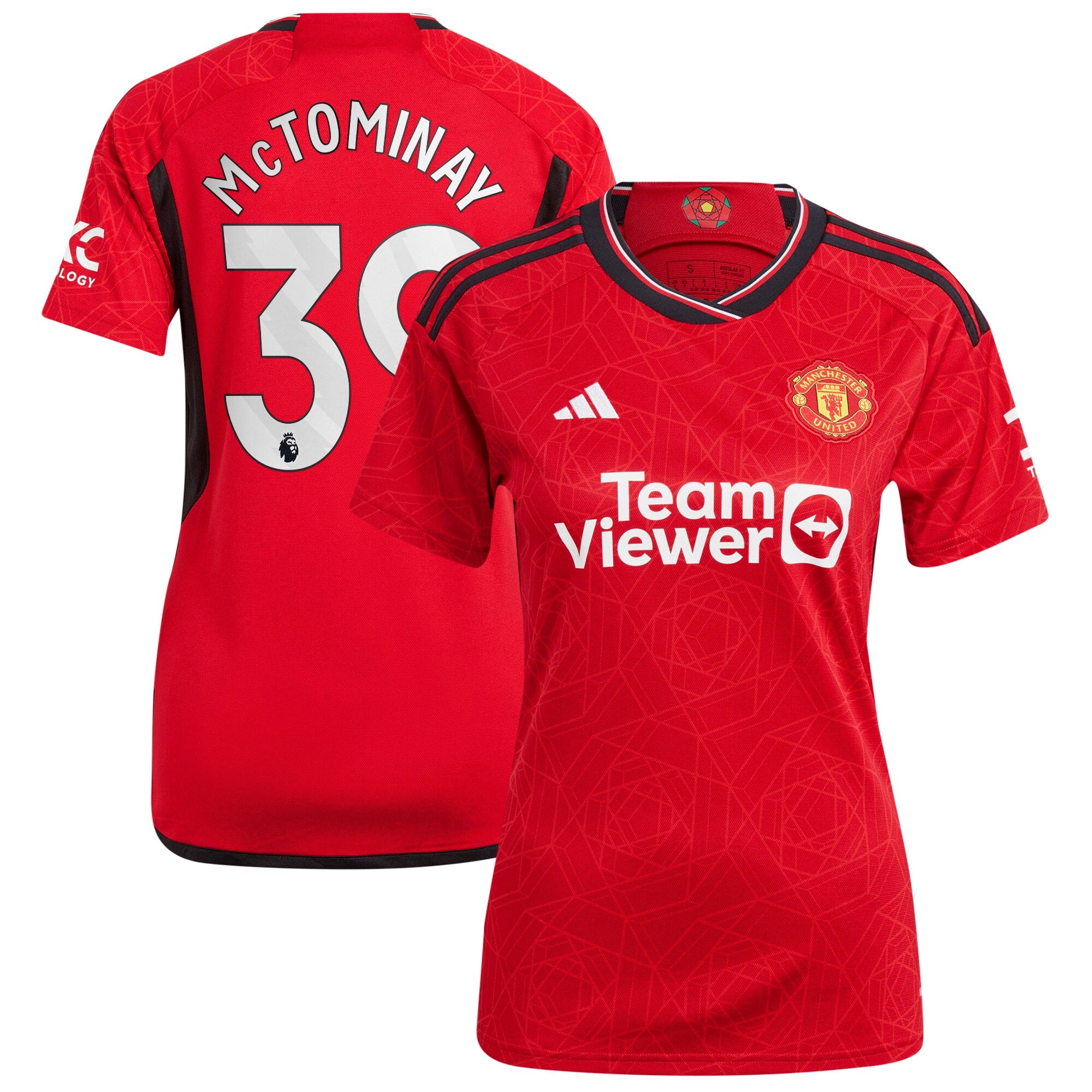 Scott McTominay Manchester United adidas Women's 2023/24 Away Replica Player Jersey - Green/Red - Image 6