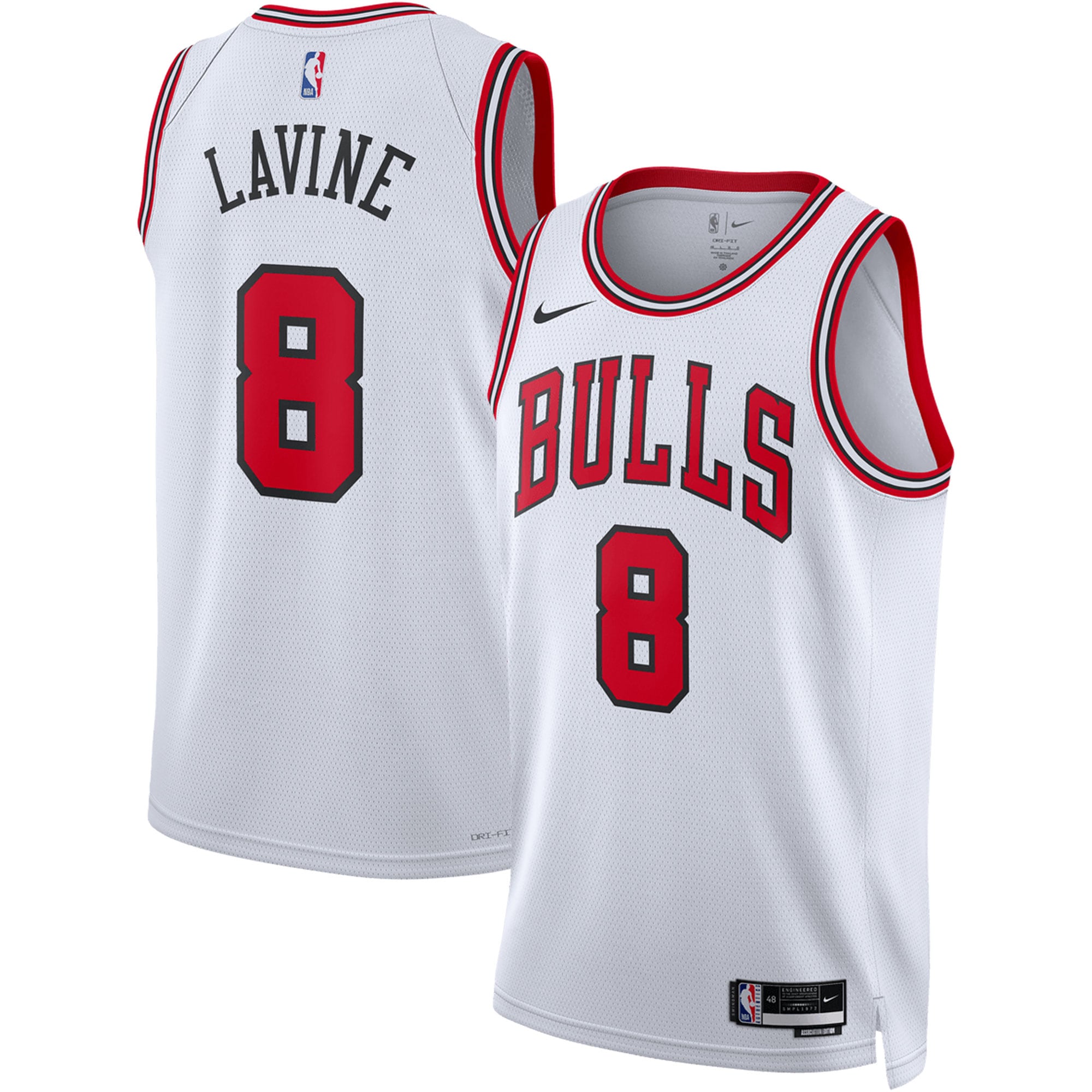 Zach LaVine Chicago Bulls Nike Unisex Swingman Jersey - Icon Edition - Red/White - Image 5