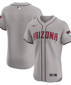 Alternative view of Arizona Diamondbacks Nike Vapor Premier Elite Patch Jersey - Gray