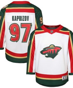 Alternative view of Kirill Kaprizov Minnesota Wild Youth 25th Anniversary Replica Player Jersey - White/Green