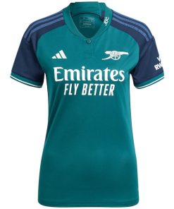 Alternative view of Arsenal adidas Women's 2023/24 Third Replica Jersey - Green