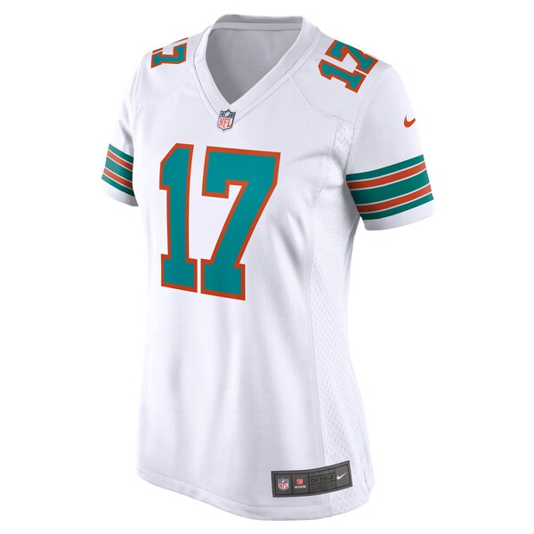 Jaylen Waddle Miami Dolphins Nike Women's Game Jersey - White/Aqua - Image 3