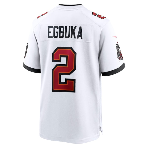 Emeka Egbuka Tampa Bay Buccaneers Nike Game Jersey - White/Creamsicle/Red - Image 4