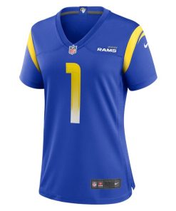 Alternative view of Number 1 Bride Los Angeles Rams Nike Women's Game Jersey - Royal