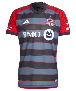Alternative view of Mark-Anthony Kaye Toronto FC adidas 2023 Club Kit Authentic Player Jersey - Gray