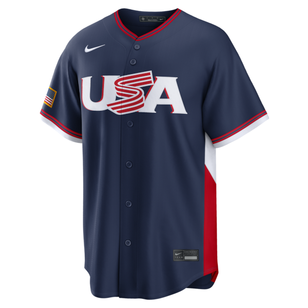 Men's USA Baseball Bryce Harper Nike 2026 World Baseball Classic Road Stadium Jersey - Navy/White - Image 3
