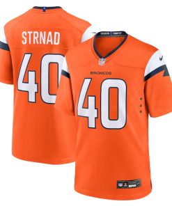 Justin Strnad Denver Broncos Nike Team Game Jersey -  Orange