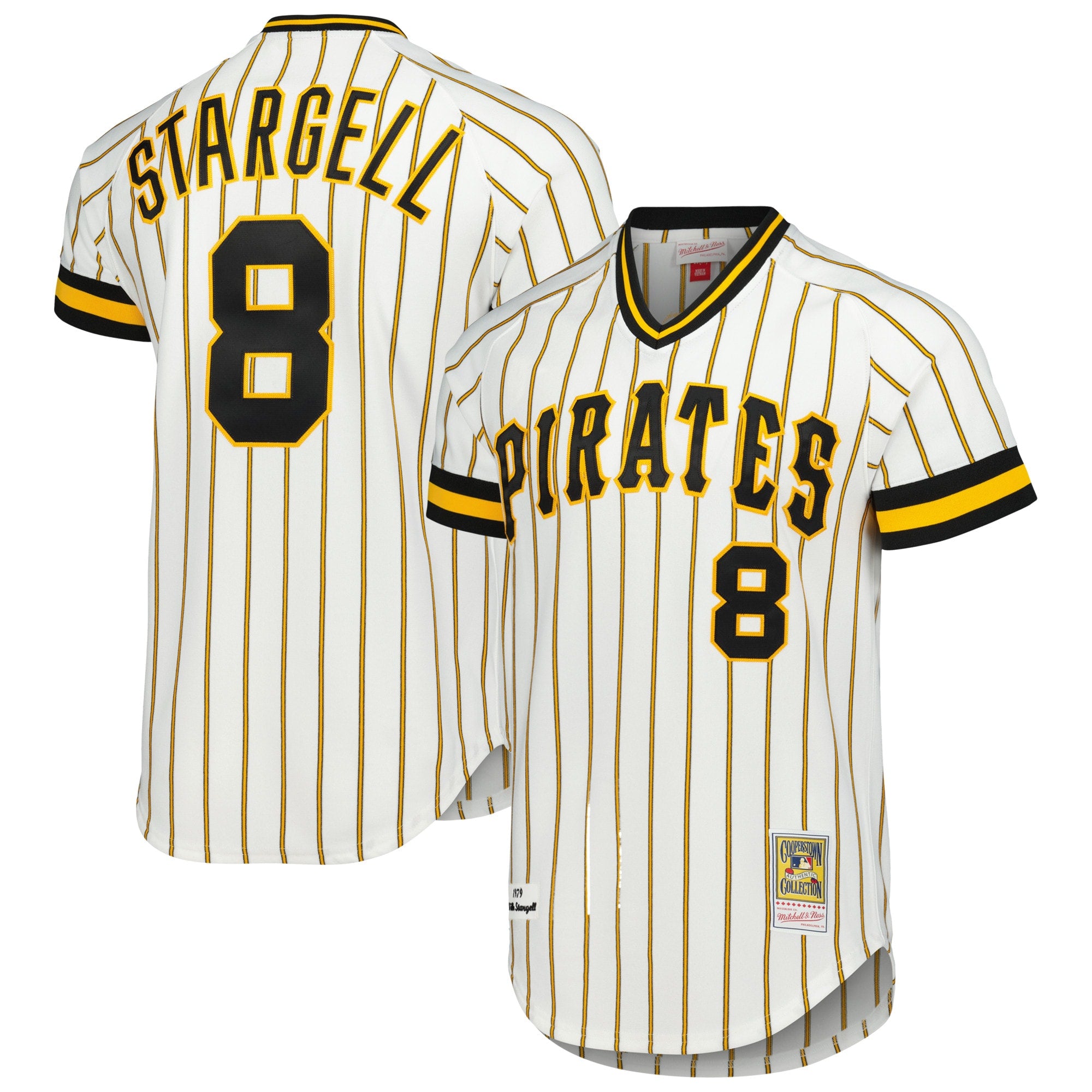 Willie Stargell Pittsburgh Pirates 1979 Throwback Authentic Jersey - Gold/White - Image 5
