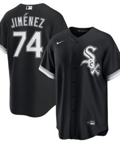 Alternative view of Eloy Jimenez Chicago White Sox Nike Alternate Replica Player Name Jersey - Black/White
