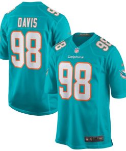 Raekwon Davis Miami Dolphins Nike Game Jersey - Aqua
