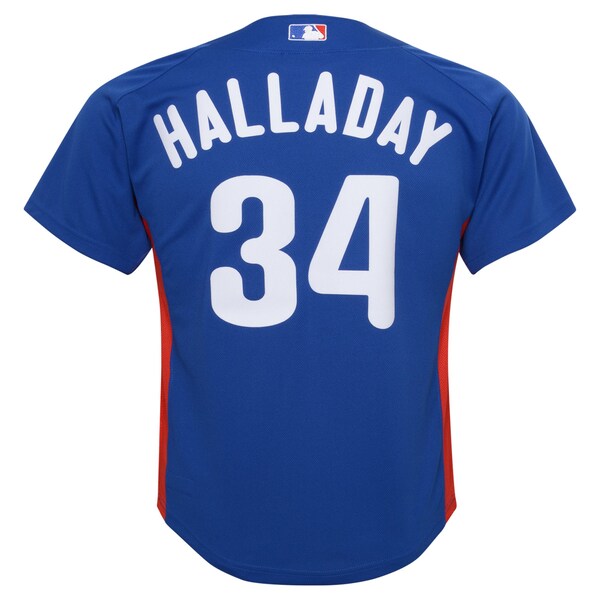 Roy Halladay Philadelphia Phillies Youth Cooperstown Collection?Mesh Batting Practice Jersey - Royal - Image 4