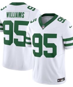 Alternative view of Quinnen Williams New York Jets Nike Vapor F.U.S.E. Limited Jersey - Legacy White