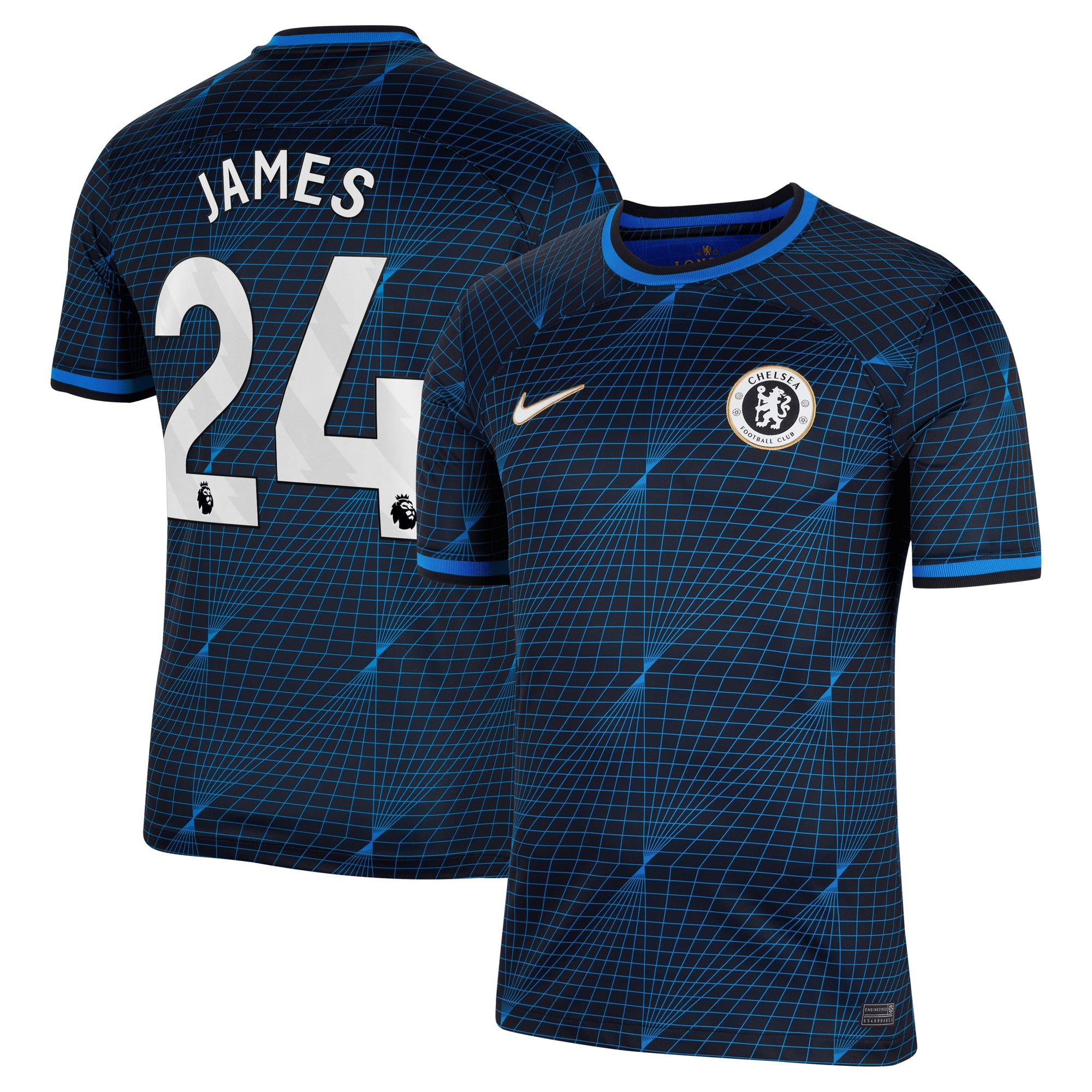 Reece James Chelsea Nike 2023/24 Third Stadium Replica Player Jersey - Mint/Blue/Navy - Image 8
