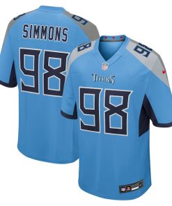 Jeffery Simmons Tennessee Titans Nike Team Game Jersey -  Light Blue/Navy