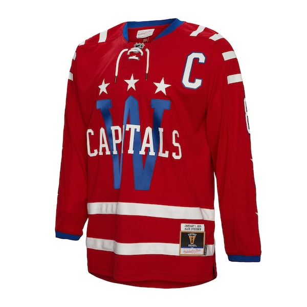 Alexander Ovechkin Washington Capitals Captain Patch 2015 Winter Classic Blue Line Player Jersey - Red - Image 3