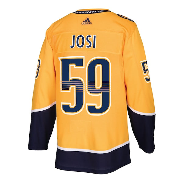 Roman Josi Nashville Predators adidas Home Authentic Player Jersey - Gold - Image 3