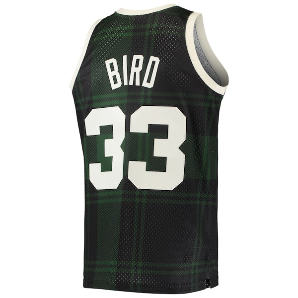 Larry Bird Boston Celtics 1985/86 Hardwood Classics Uninterrupted Swingman Jersey - Black - Image 3