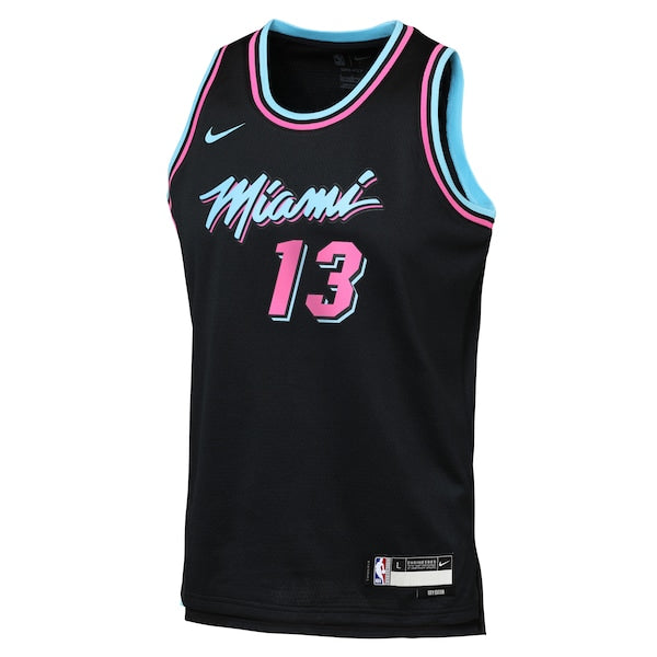 Bam Adebayo Miami Heat Nike Youth 2025/26 City Edition Swingman Jersey - Black - Image 2