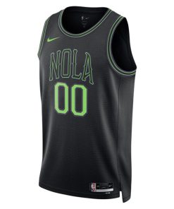 Alternative view of New Orleans Pelicans Nike Unisex 2023/24 Custom Swingman Jersey - Black - City Edition