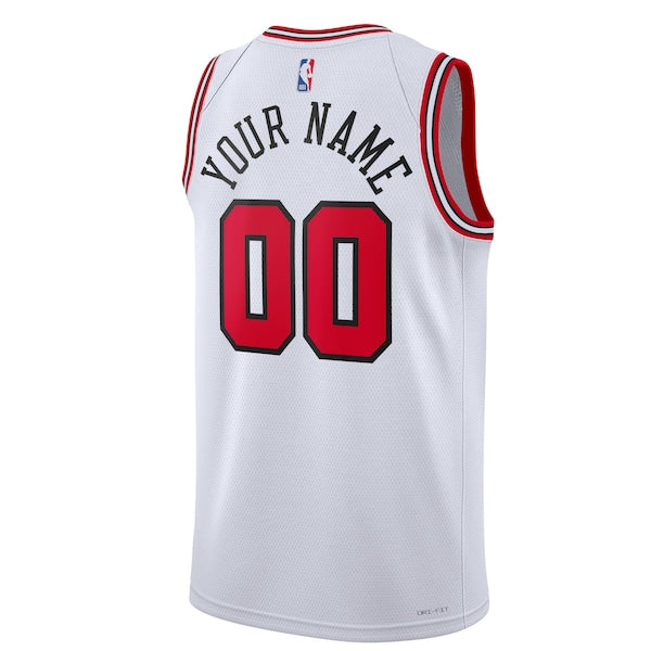 Chicago Bulls Nike Unisex Swingman Custom Jersey White - Association Edition - Image 3