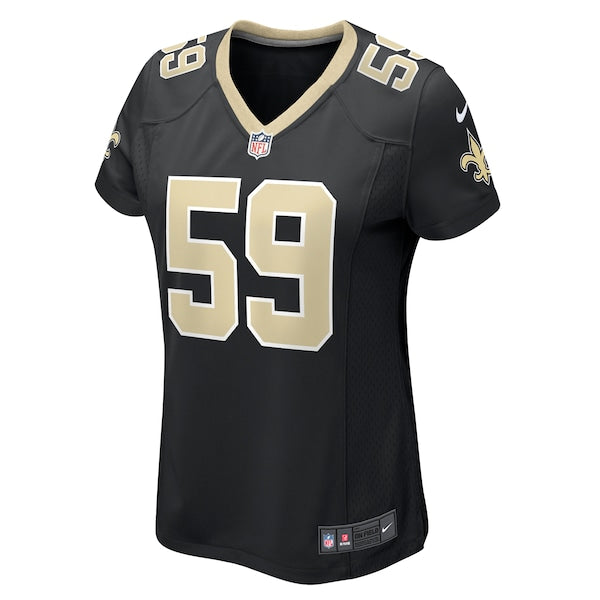 Jordan Willis New Orleans Saints Nike Women's Team Game Jersey - Black - Image 2